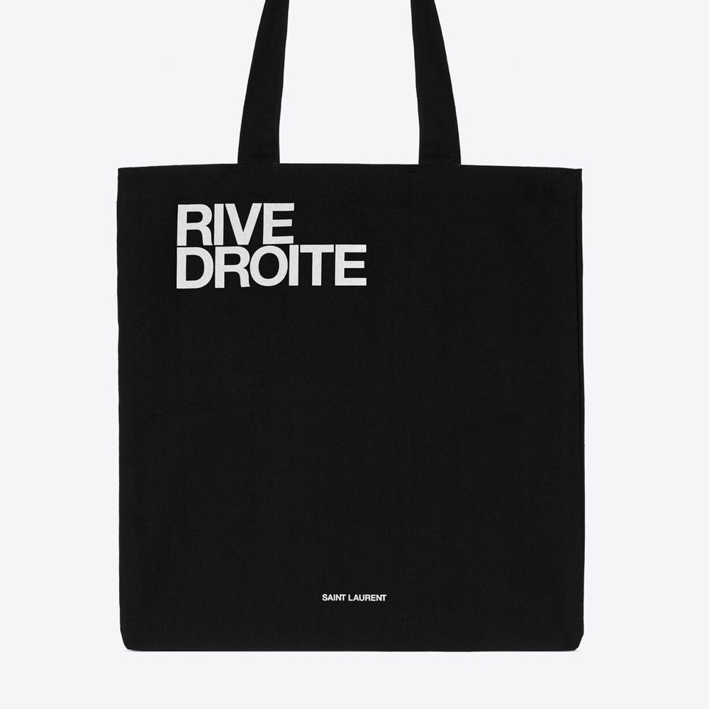 Saint Laurent Rive Droite Canvas Tote Bag